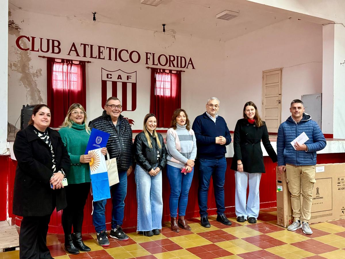 Alcides Calvo y Chivallero visitaron el club Florida de Clucellas