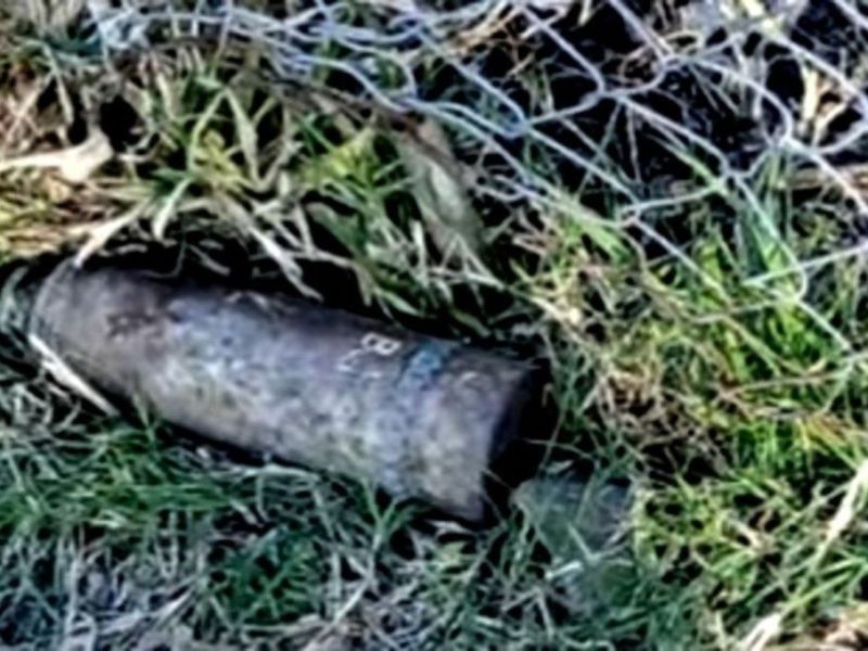Sorpresa en Baigorria: encontró un proyectil de la Primera Guerra Mundial en su jardín