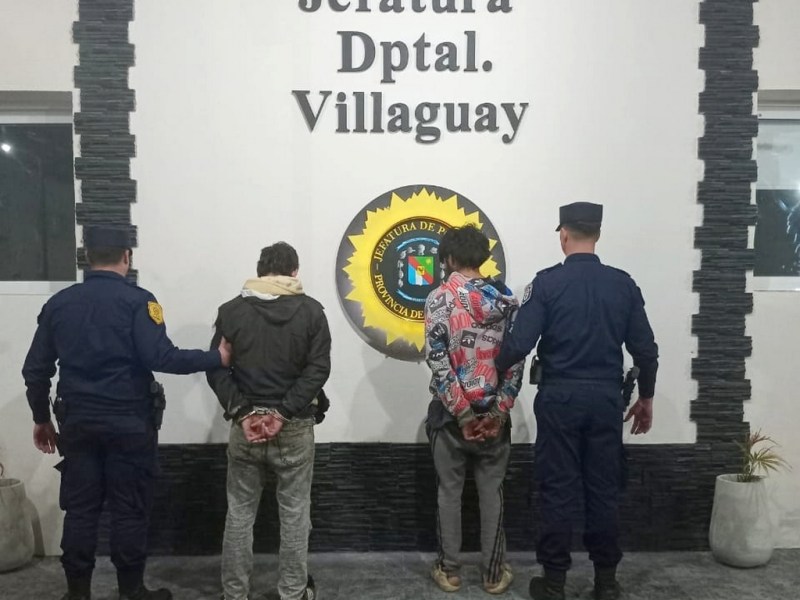 Detuvieron a dos jóvenes en Villaguay por hurto en flagrancia y tenencia de estupefacientes