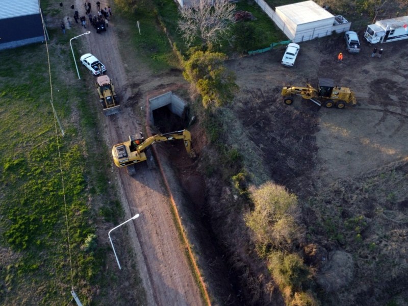 Esperanza: iniciaron los trabajos para la construcción del desagüe troncal Hohenfels