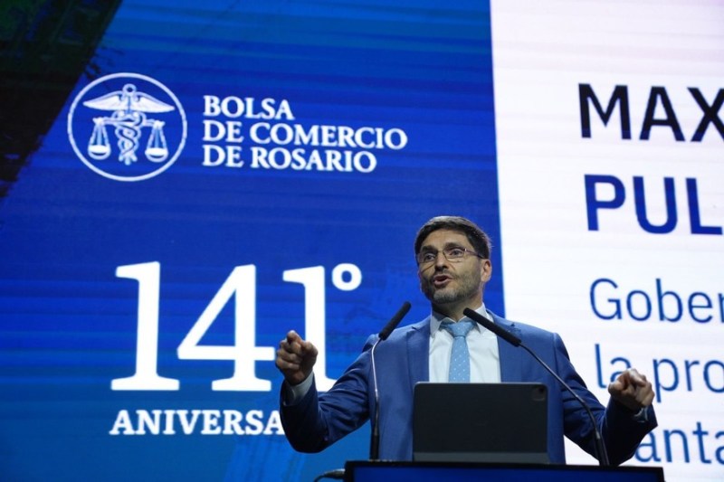 Equilibrio fiscal con “políticas de desarrollo productivo”, el pedido de Pullaro en la Bolsa de Comercio de Rosario