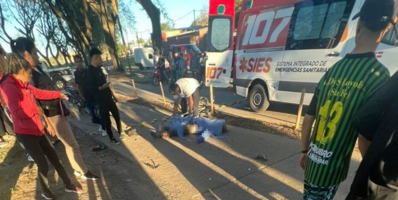 Murió un motociclista tras choque con bicicleta en el noroeste de la ciudad de Santa Fe