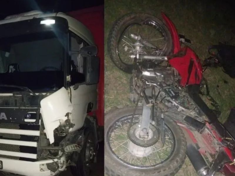 Accidente fatal en ruta 11, altura Las Cuevas: un motociclista murió tras chocar con un camión