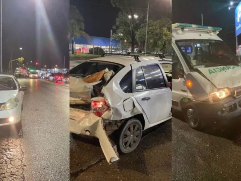 Choque entre un auto y una ambulancia en Concordia: un niño y dos mujeres resultaron heridos