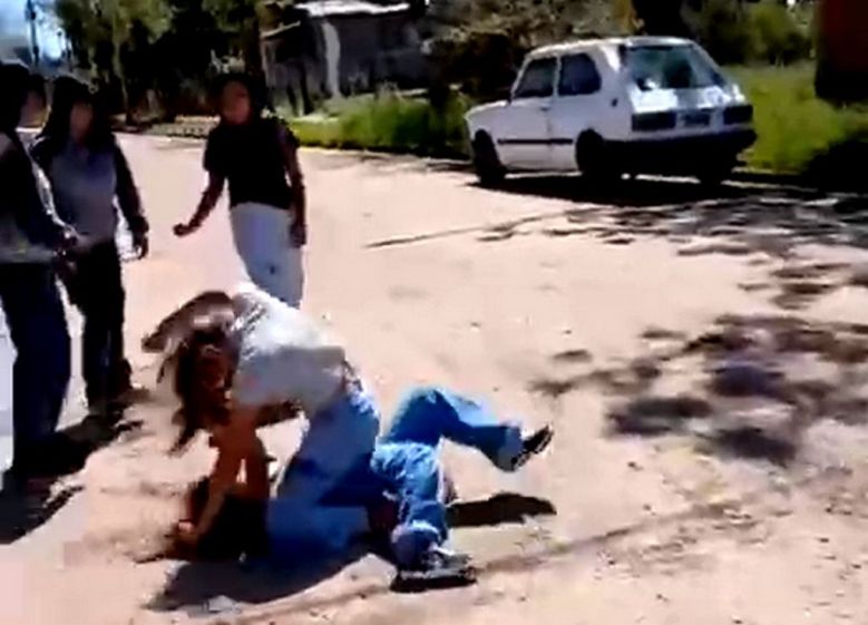 Dos chicas se trenzaron a golpes y una docente fue increpada al separarlas