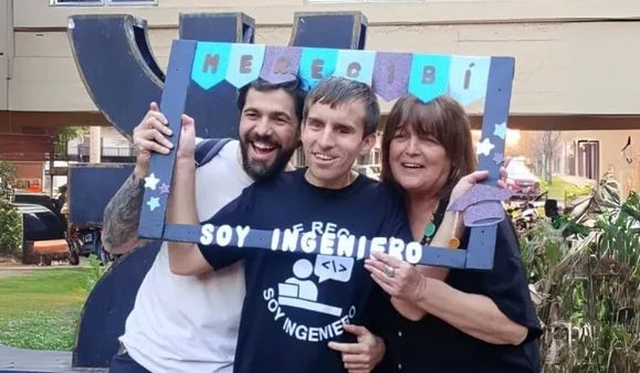 Bruno Rodríguez es el primer ingeniero no vidente egresado de la UTN Santa Fe