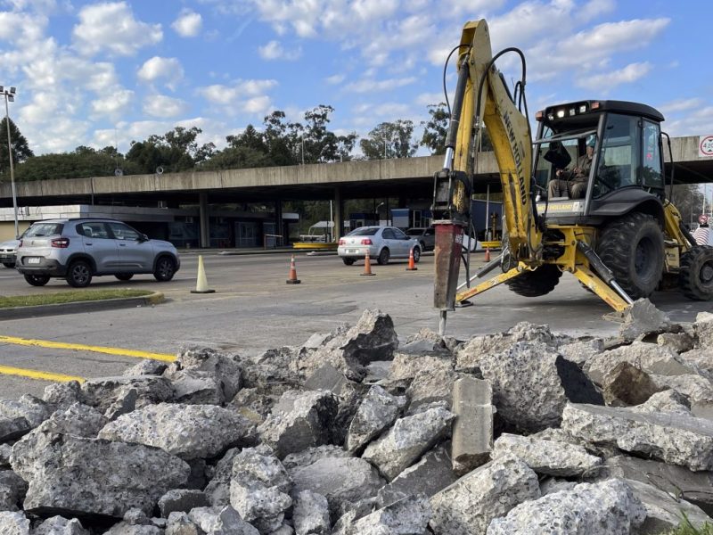 Avanza la obra de bacheo en los accesos al Túnel Subfluvial