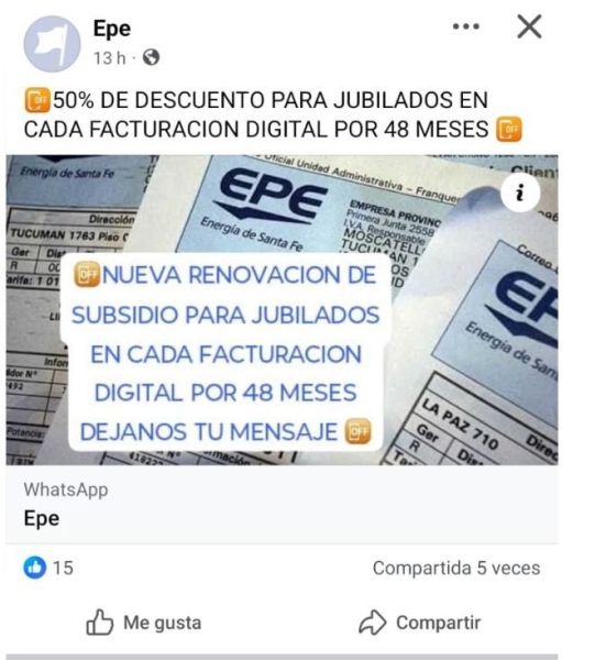 EPE: advierten sobre posibles intentos de estafa a usuarios de Santa Fe