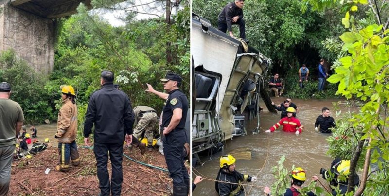 Fatal vuelco de colectivo en Misiones: al menos nueve fallecidos y 29 heridos