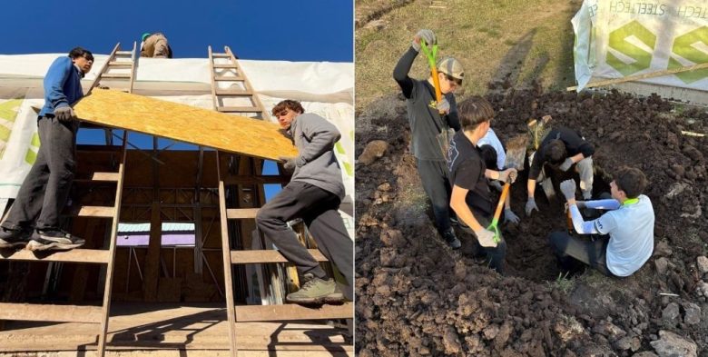 Alumnos del Colegio Inmaculada de Santa Fe construyeron casas para familias vulnerables