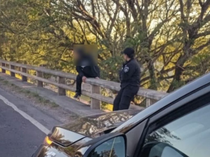 Policías rescataron a un hombre que pretendía quitarse la vida arrojándose desde un puente en Avellaneda
