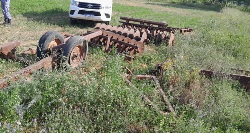 Recuperan en Chaco una maquinaria agrícola robada en el norte santafesino