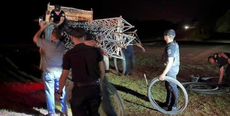 Misiones: insólito robo de una torre de transmisión de 48 metros a un canal de televisión