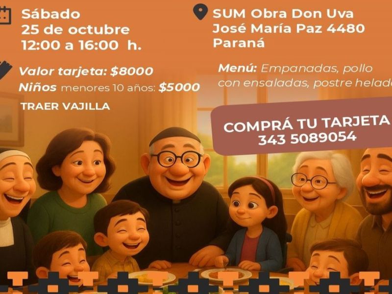 La Obra Don Uva de Paraná invita al almuerzo de la familia uvaniana