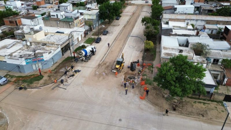 Rosario: avanzan las obras para la duplicación de carriles en Avenida Rouillón