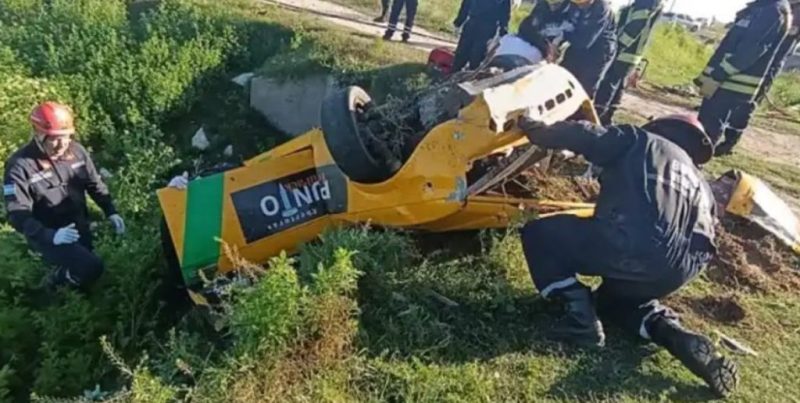 Un piloto falleció al chocar su auto contra una alcantarilla en el sur santafesino