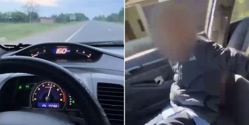 Demencial: inhabilitaron a un conductor en Tucumán por grabarse a 170 km/h con su hijo