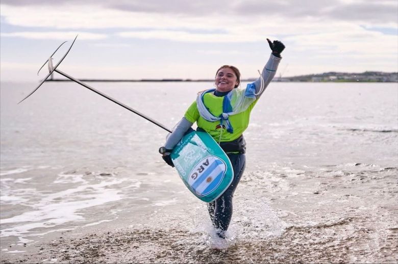 Bicampeona mundial de kitesurf, con sello entrerriano
