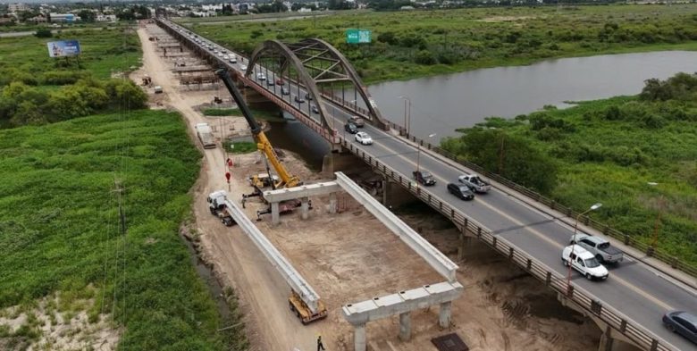 Puente Carretero Santa Fe-Santo Tomé: más de la mitad de su estructura ya está montada