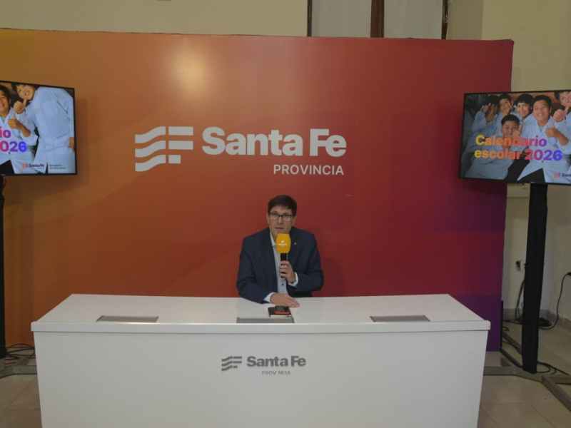 Confirman el ciclo lectivo 2026 en Santa Fe: 190 días de clase