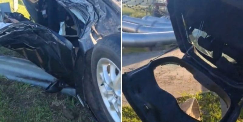 Volcó un Alfa Romeo en Circunvalación Oeste de Santa Fe: no hubo heridos