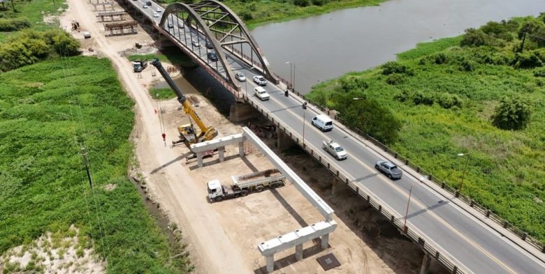 Nuevo puente Santa Fe-Santo Tomé: Garibaldi ponderó el avance de las obras