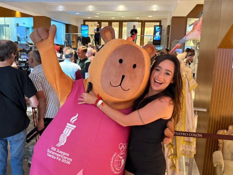 Capi, la mascota de los Juegos Suramericanos que se realizarán en Santa Fe, fue protagonista en Mar del Plata