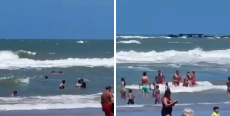 Guardavidas rescataron a tres menores arrastrados por las olas en Mar del Plata