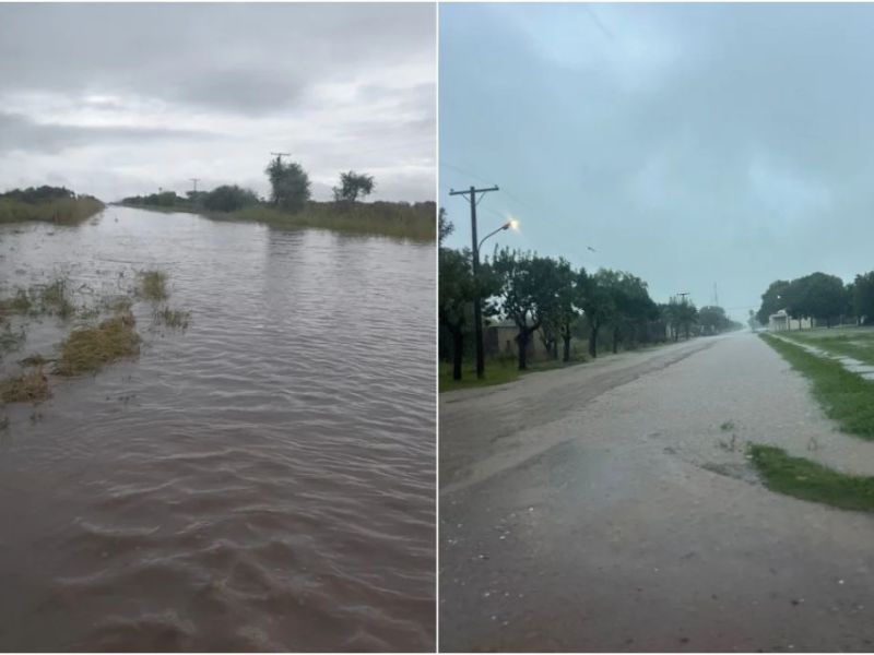 Las lluvias provocaron anegamientos y corte de ruta en el noroeste santafesino