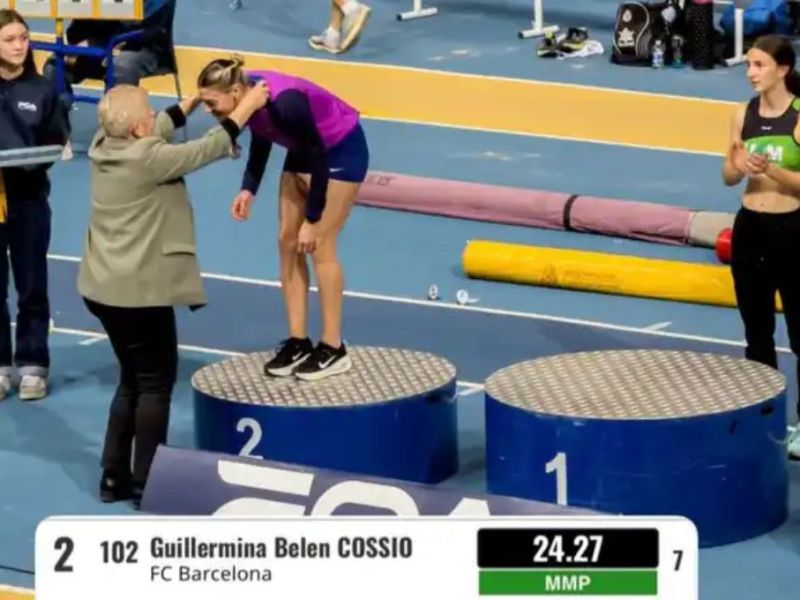 En España, la santafesina Guillermina Cossio quebró el récord argentino indoor de 200 metros