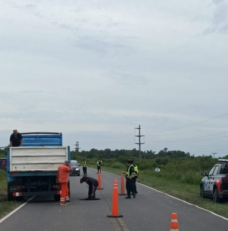 Detectan socavón en la Ruta Provincial 1