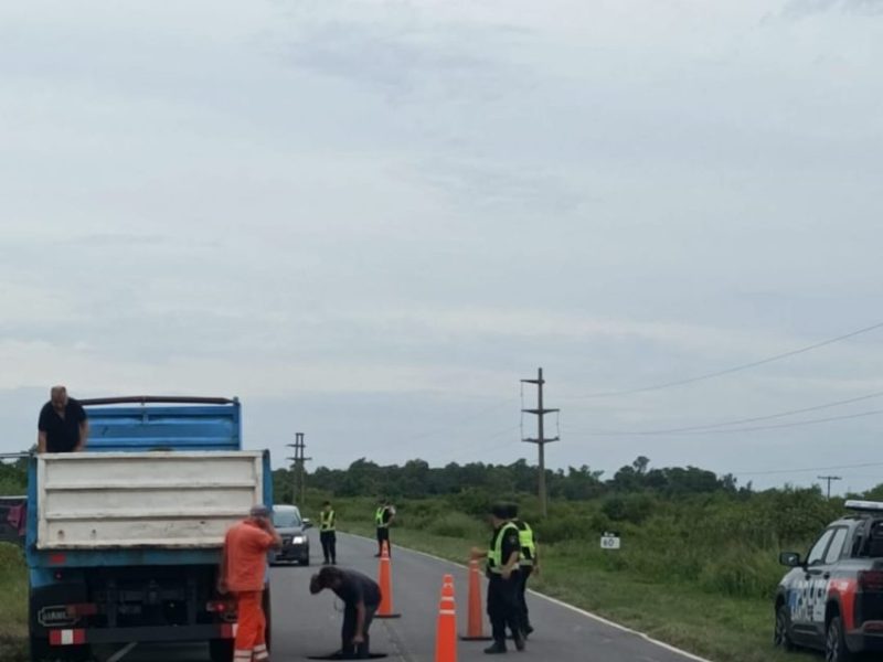 Detectan socavón en la Ruta Provincial 1