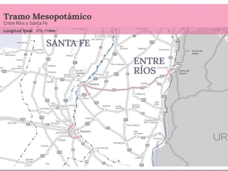 Licitan la concesión de 276 kilómetros de las rutas nacionales 18 y 12 en Entre Ríos
