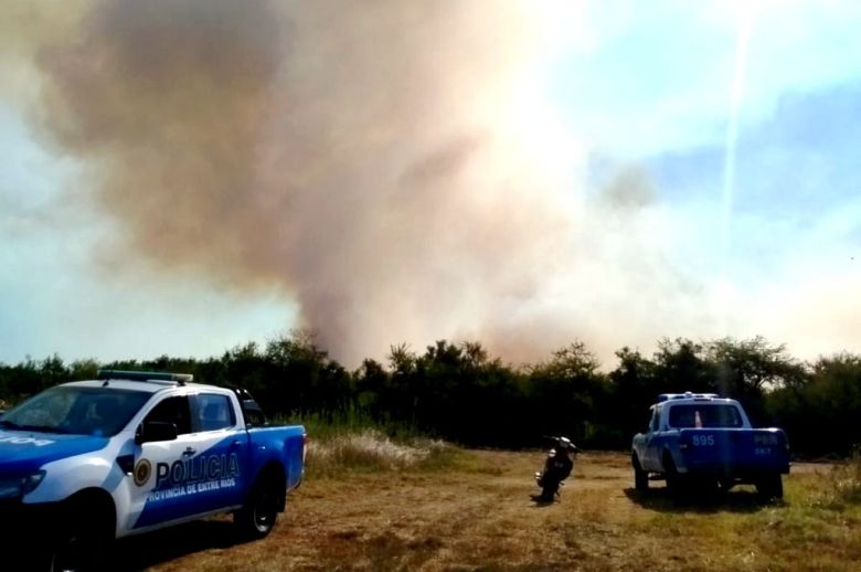 Varias dotaciones de bomberos combaten un incendio en Raíces Este