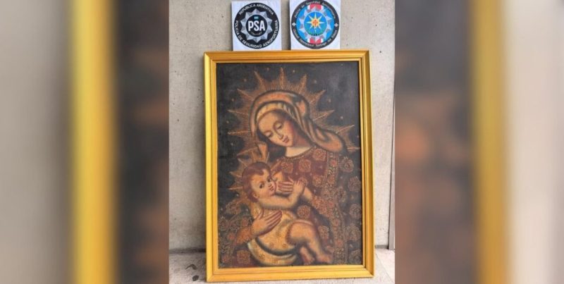 La PSA interceptó una pintura antigua de gran valor histórico con destino a Buenos Aires