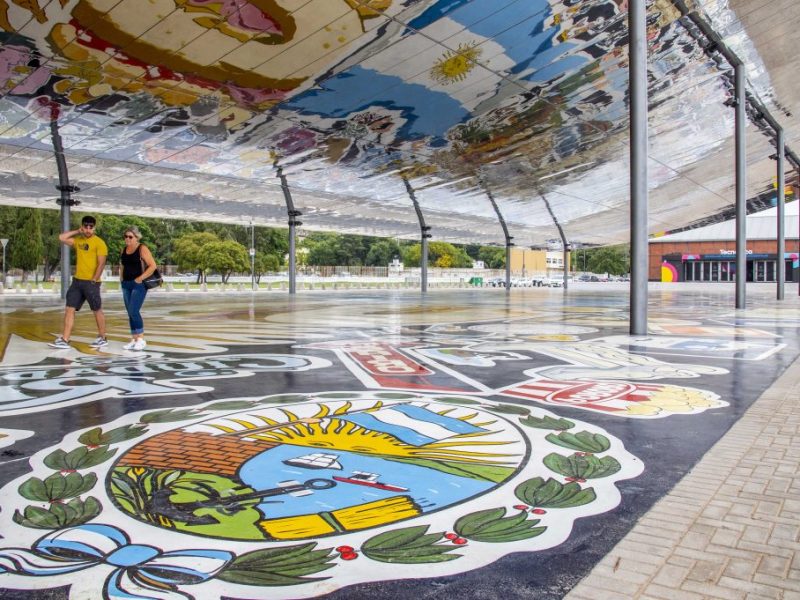 Rosario: finalizó el laqueado del mural de El Aura y ya se puede transitar normalmente