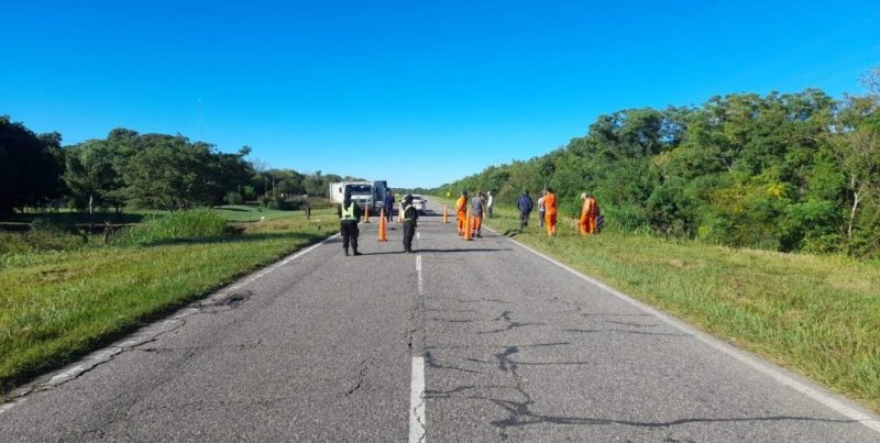 Cortan el tránsito en la Ruta Provincial 1 por hundimiento y grietas