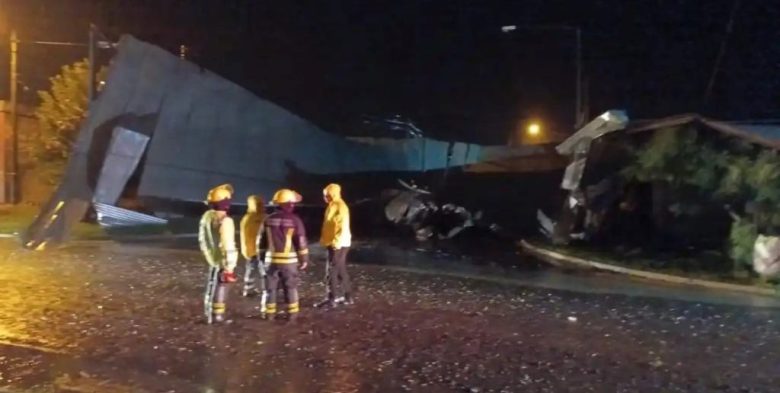 Temporal en Venado Tuerto: fuertes vientos provocaron caída de árboles y daños en viviendas