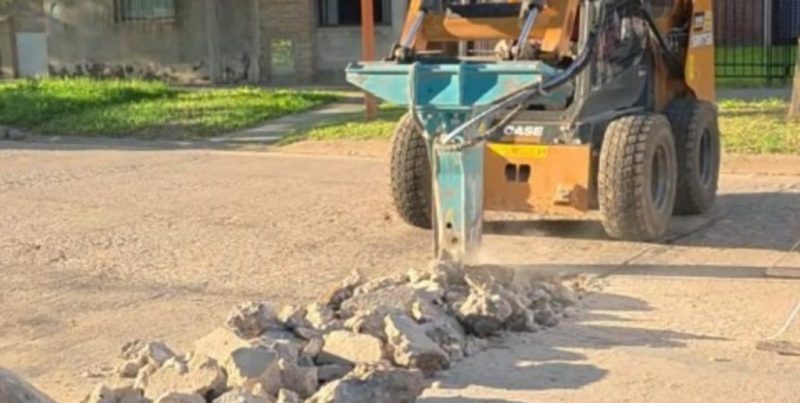 Humboldt: progresa la obra de repavimentación en la clave calle Batistín Salvetti