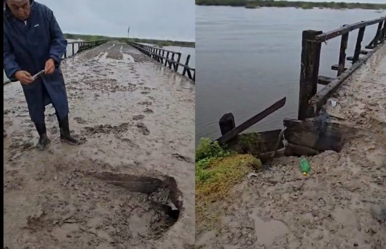 Pueblos del norte a punto de quedar aislados por el mal estado de la calzada de un viejo puente que los conecta