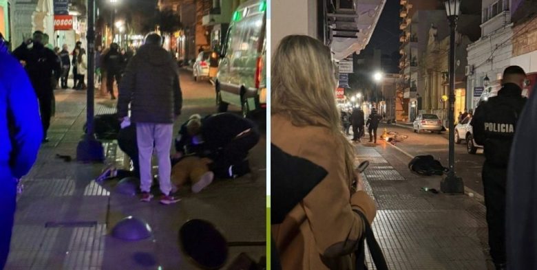 Murió un motociclista en el microcentro de Santa Fe tras colisionar con un peatón