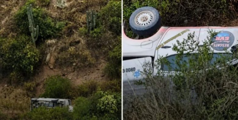 Accidente vial en Salta: una camioneta desbarrancó 30 metros en la Cuesta del Obispo y sus ocupantes resultaron ilesos