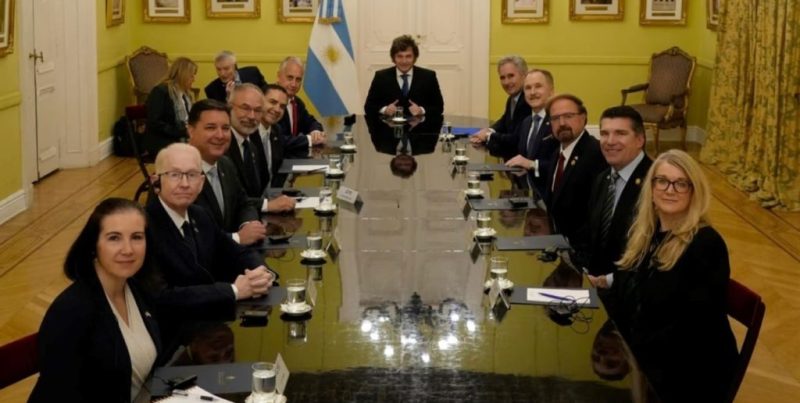Milei y Quirno recibieron al embajador Lamelas y congresistas de EE.UU. en Casa Rosada