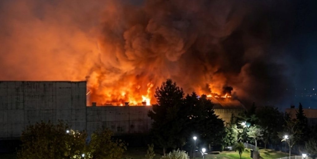 Incendio destruyó depósito de La Anónima en Cipolletti