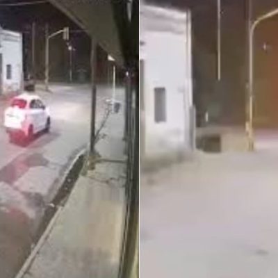 Fuerte explosión en Bahía Blanca: un taxi estalló tras frenar en un semáforo
