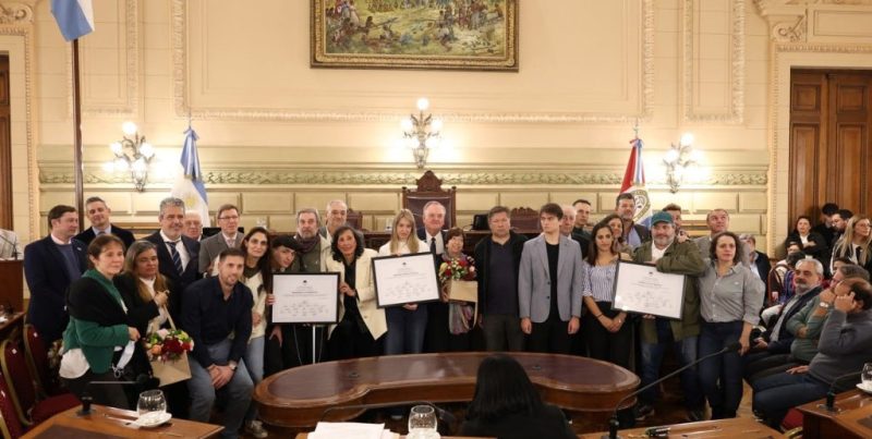 La Cámara de Senadores de Santa Fe homenajeó a los periodistas Brosutti, Giraldi y Pucheta