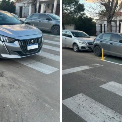 Estacionamiento descontrolado en inmediaciones de la Universidad Católica de Santa Fe