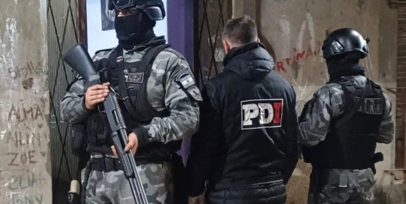 Más de 20 allanamientos simultáneos de la PDI en barrio San Lorenzo, Santa Fe