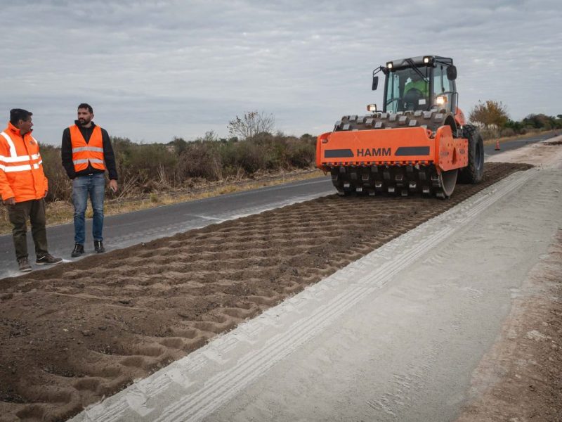 La reconstrucción de la Ruta Provincial 10 tiene un avance del 84 por ciento en la zona de María Grande