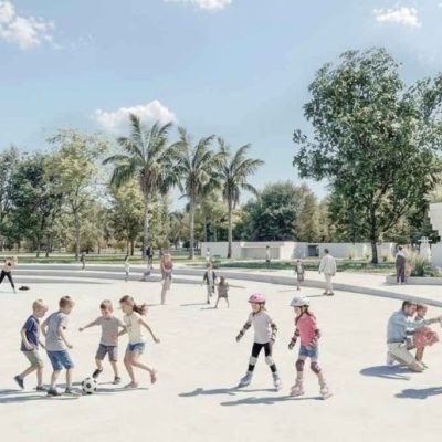 Parque Garay de Santa Fe: el piletón de verano se convertirá en playón multipropósito para el invierno